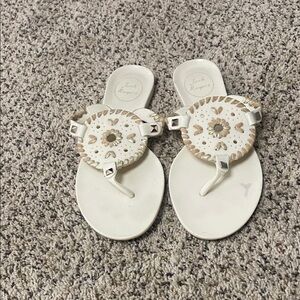 Jack Rogers Cream and Tan Sandals